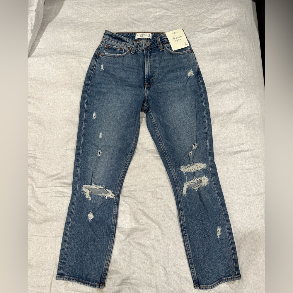 Abercrombie and Fitch High Rise Mom Jeans (Curve Love) in size 24 (00) Short